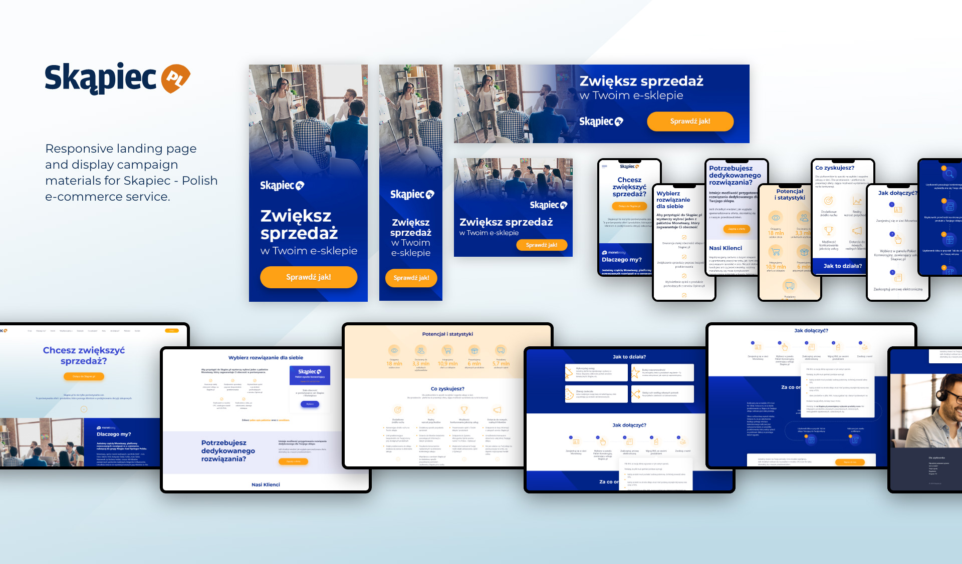 Skapiec.pl campaign (responsive landing page and set of web banners)
